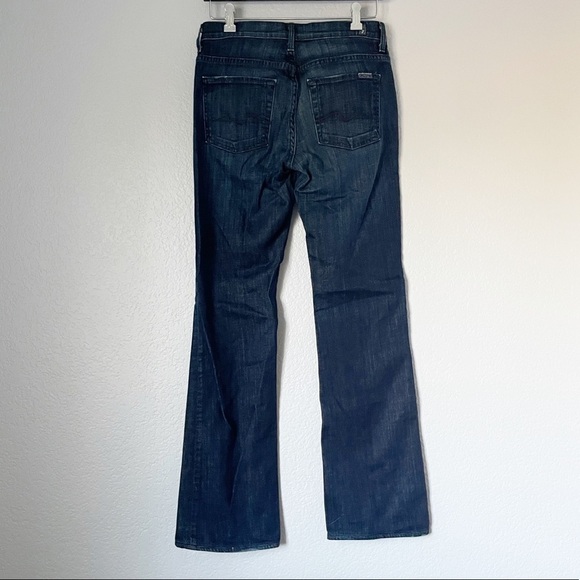 𝅺7 FOR ALL MANKIND Mid Rise Bootcut Dark Wash 28 - Picture 5 of 11
